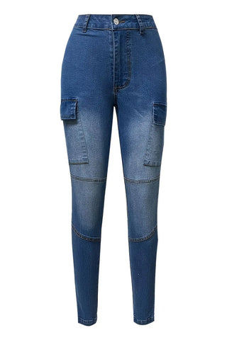 Skinny Jeans with Washed Front