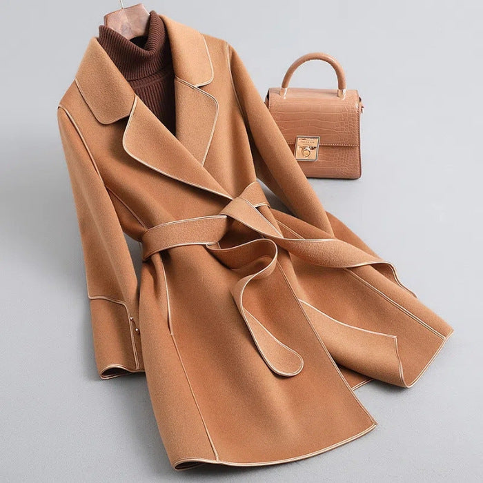 K-Pop Wool Coat Overcoat Women