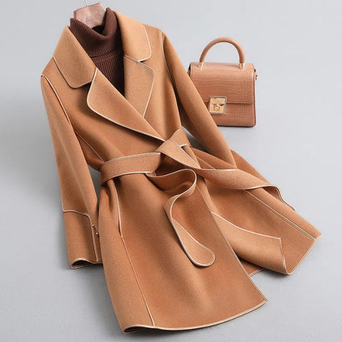 K-Pop Wool Coat Overcoat Women