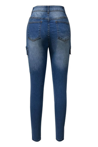 Skinny Jeans with Washed Front