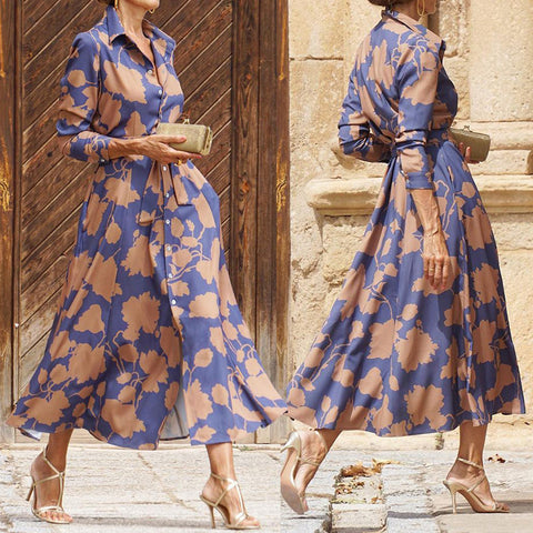 Fashionable Printed Midi Dress