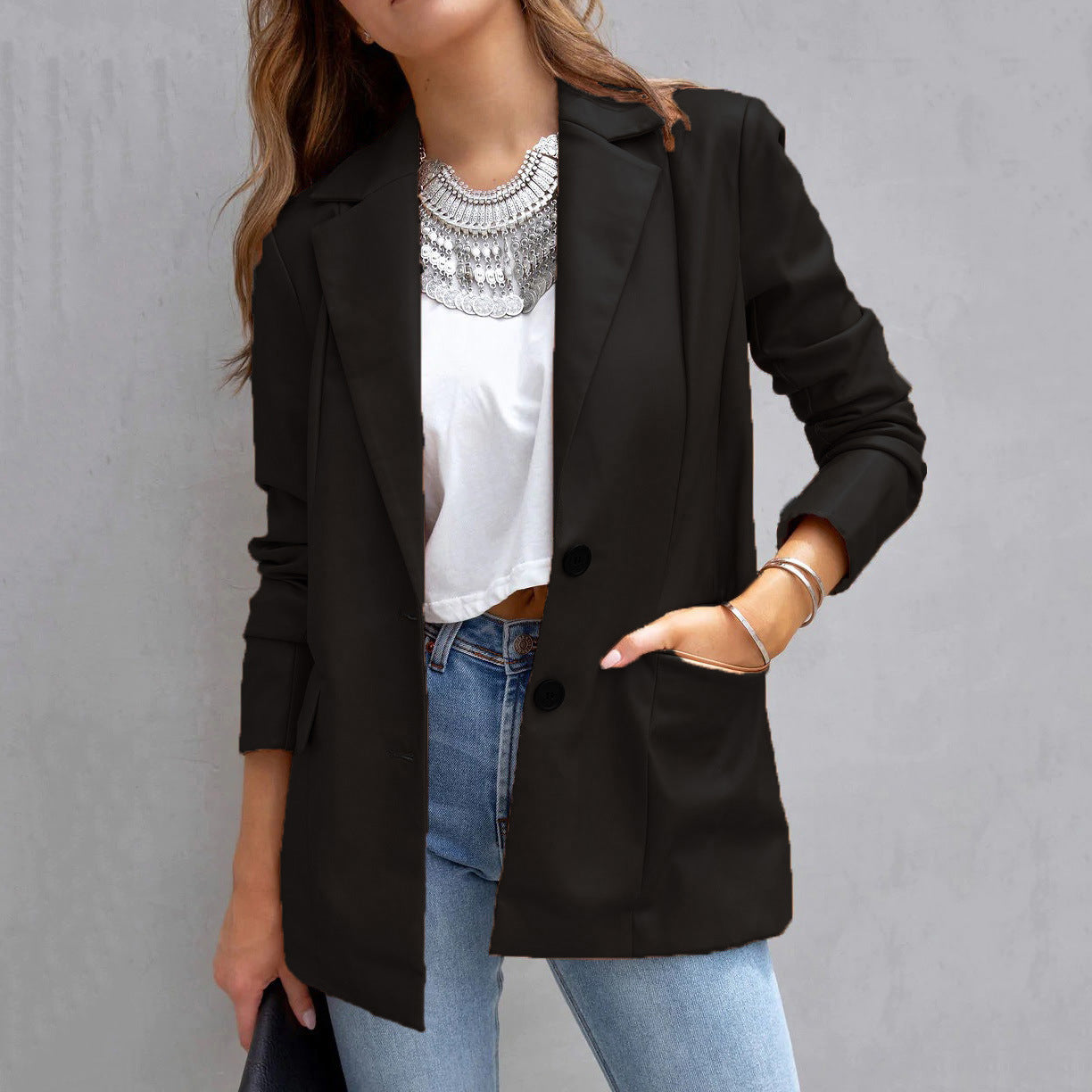 Long Sleeve Button Cardigan Coat