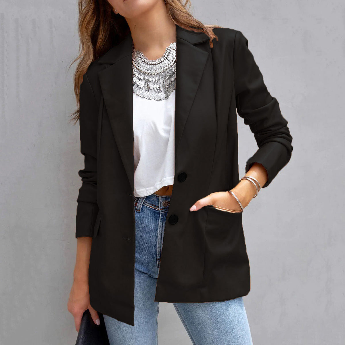 Long Sleeve Button Cardigan Coat
