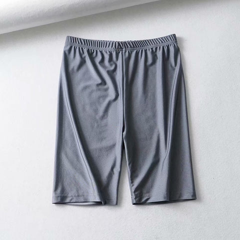 short cotton black biker shorts