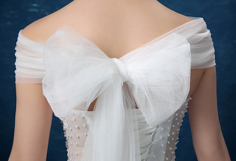 Fashionable shoulder lace Fish Tail Han Wedding Dress