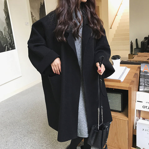 Chic Long Woolen Coat