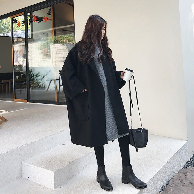 Chic Long Woolen Coat
