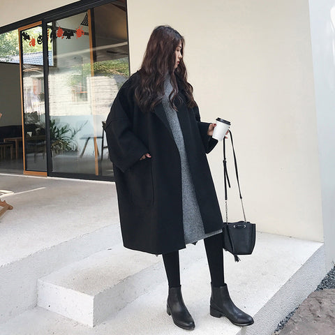 Chic Long Woolen Coat
