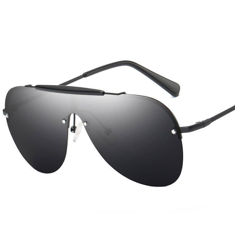 One-Piece Large Frame Aviator Sun Glasses