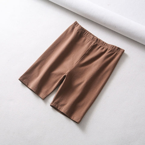short cotton black biker shorts