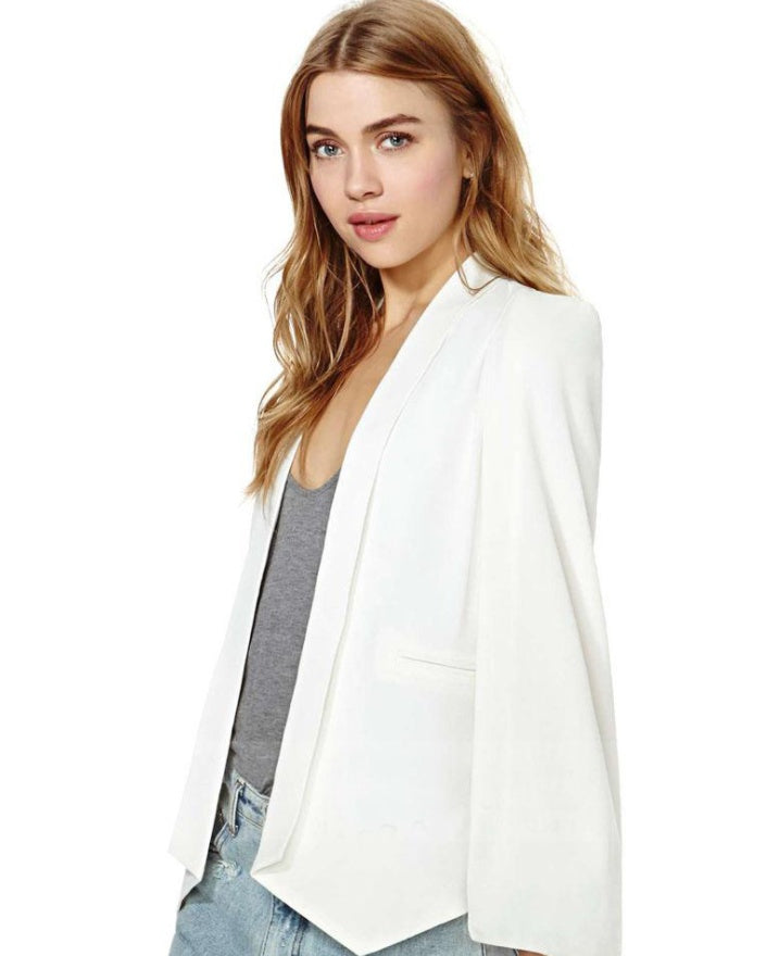 Long Sleeve Lapel Cape Poncho Office Jacket Cloak Blazer