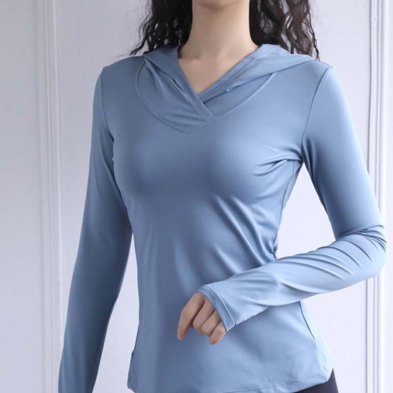 Long Sleeve Active Tops With Thumb Hole