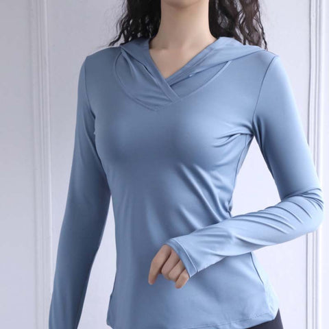 Long Sleeve Active Tops With Thumb Hole