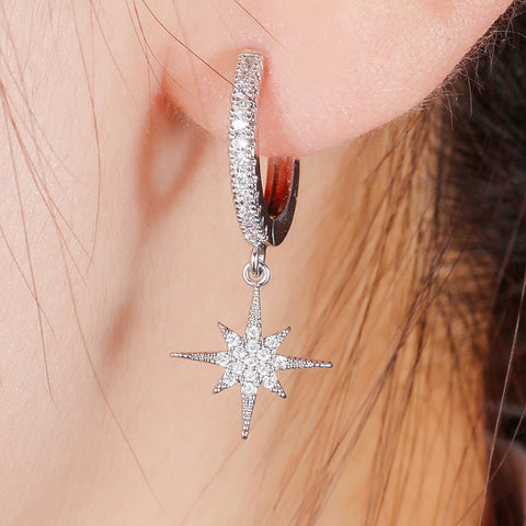 Star Moon Asymmetric Earrings