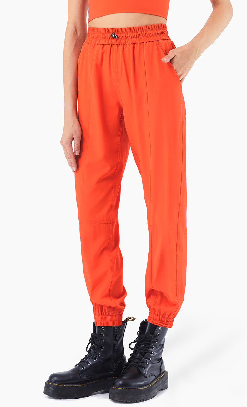 Peach Breech Loose Casual Bunched Quick Drying Sweatpants For Women