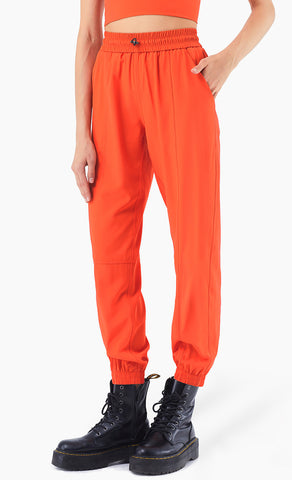Peach Breech Loose Casual Bunched Quick Drying Sweatpants For Women