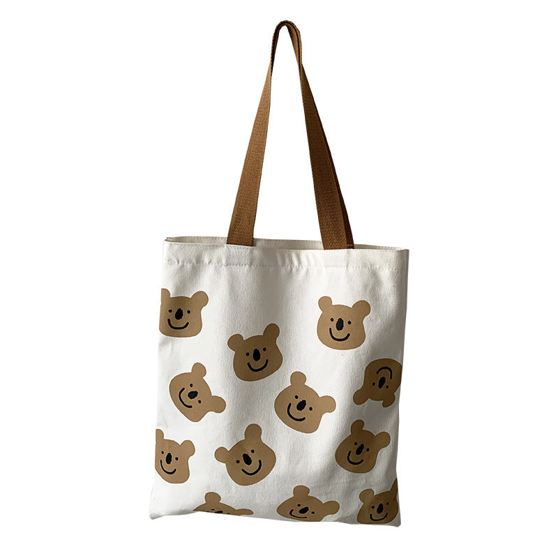 Cartoon Bear Shopping Tote Beach Bag