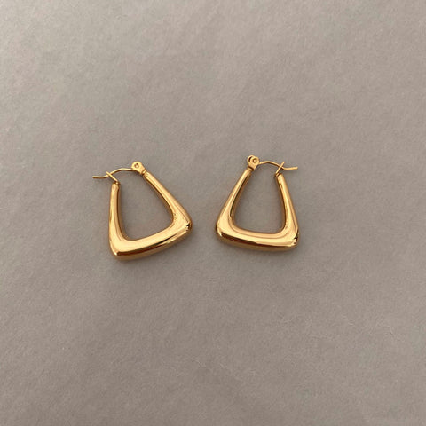 Hollow Drop Earrings Fine Polished Titanium Steel U-Shaped Ear Buckle