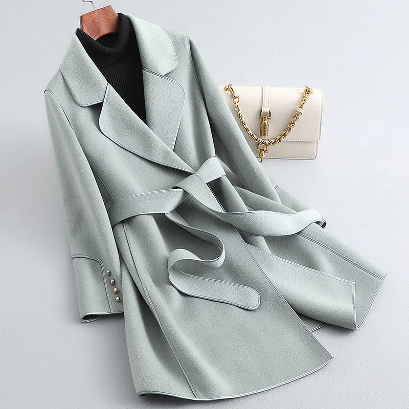 K-Pop Wool Coat Overcoat Women