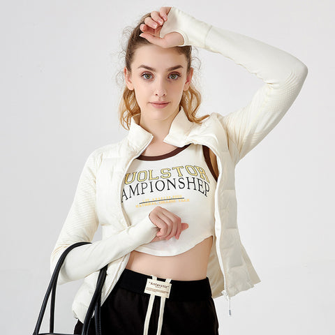 White Goose Yoga  & fitness lightweight down jacket