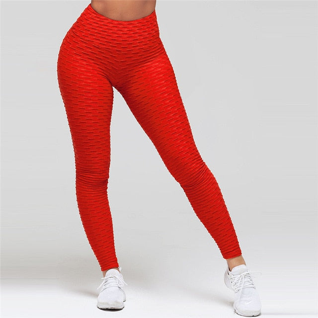 Polyester Ankle-Length Standard Fold Pants Elasticity Keep Slim Push Up Fitness Female Legging
