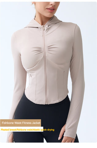 Spring And Autumn Women's Hooded Sports Jacket