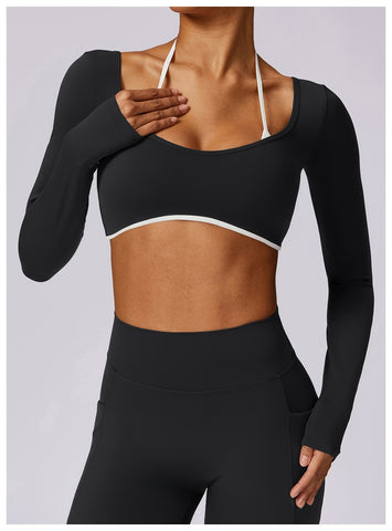 Quick-drying Beauty Back Long Sleeve Running & Exercise Tops