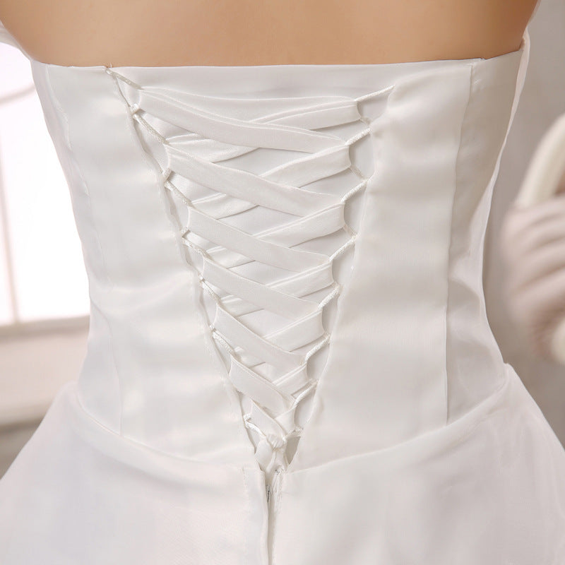 Spring Autumn Slim Lace Korean Wedding dress