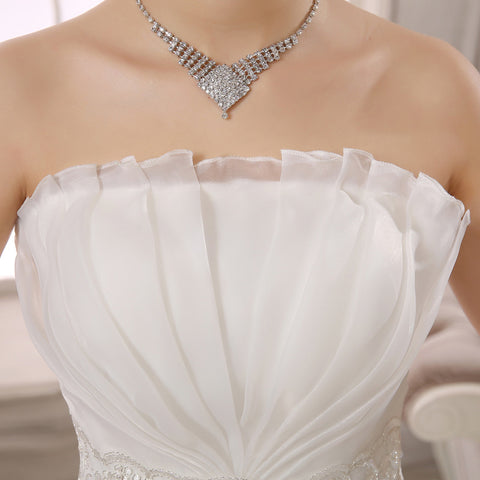 Spring Autumn Slim Lace Korean Wedding dress