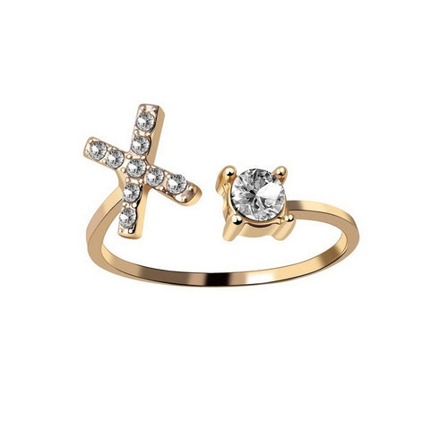 Adjustable 26 Initial Letter Ring Fashion Jewelry For Women Simple Elegant Jewelry