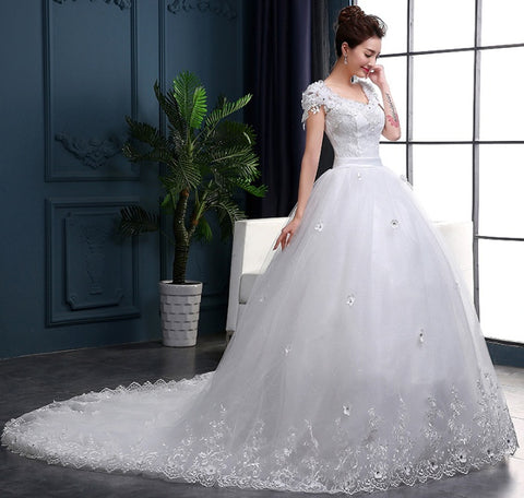Long Tail Bridal Wedding Dress