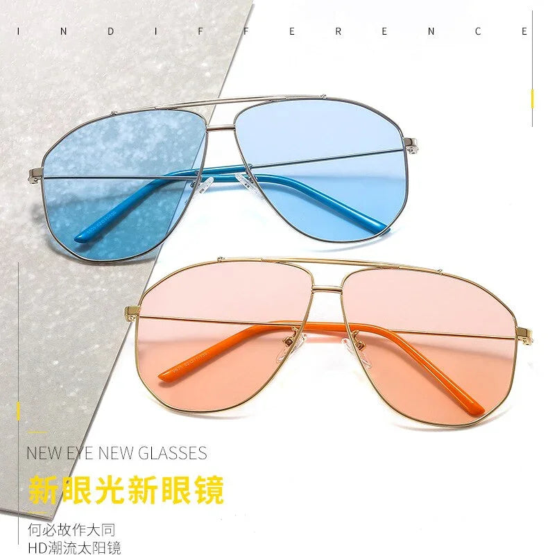 Double Bean Unisex Pilot Sunglasses