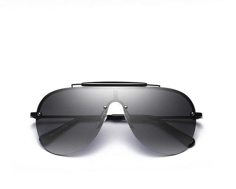 One-Piece Large Frame Aviator Sun Glasses
