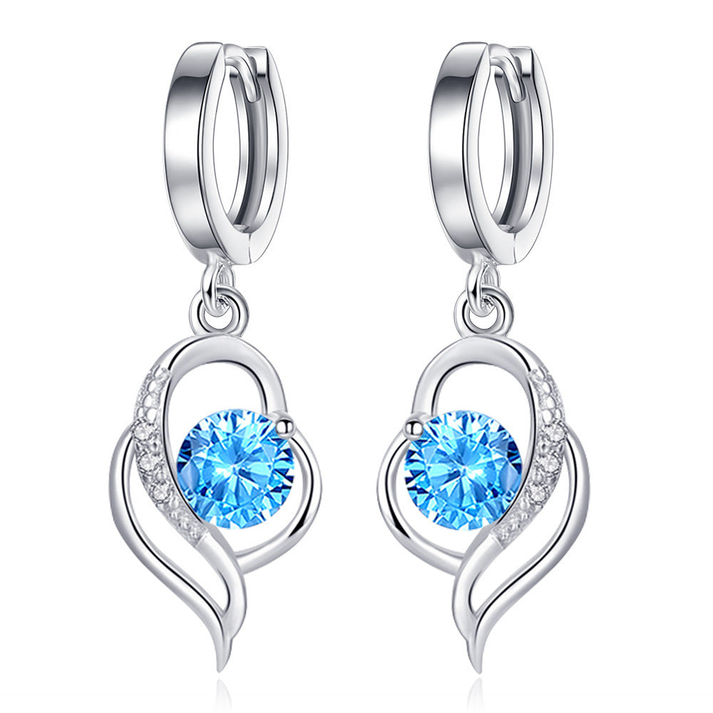 Chic Soft Ear Rings Mid-length Heart-shaped