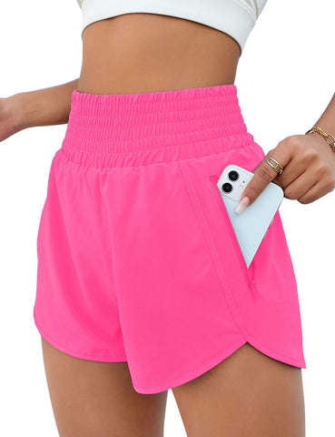 Women's Fashion High Top Sports Running Yoga Short Belt Lining