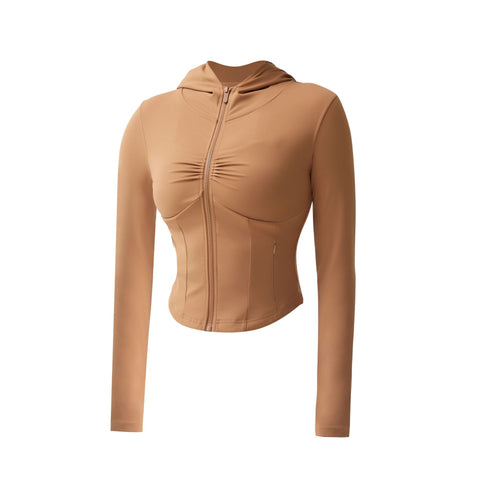 Spring And Autumn Women's Hooded Sports Jacket