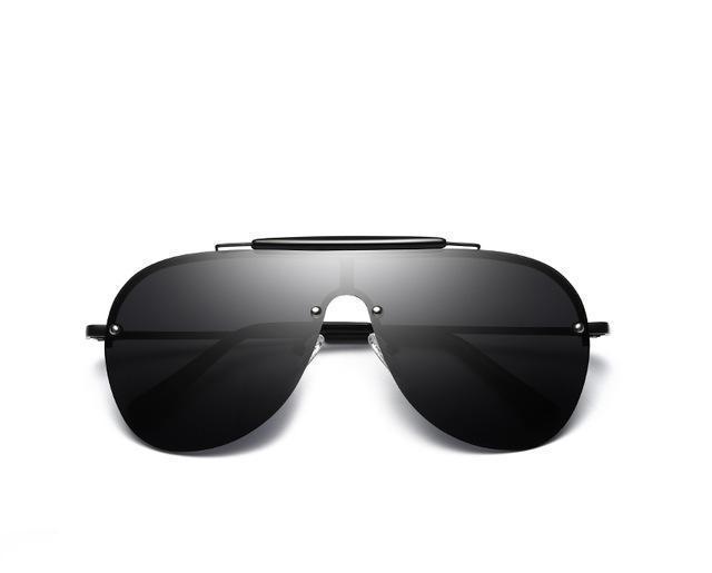 One-Piece Large Frame Aviator Sun Glasses