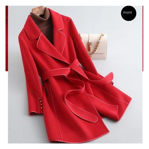K-Pop Wool Coat Overcoat Women
