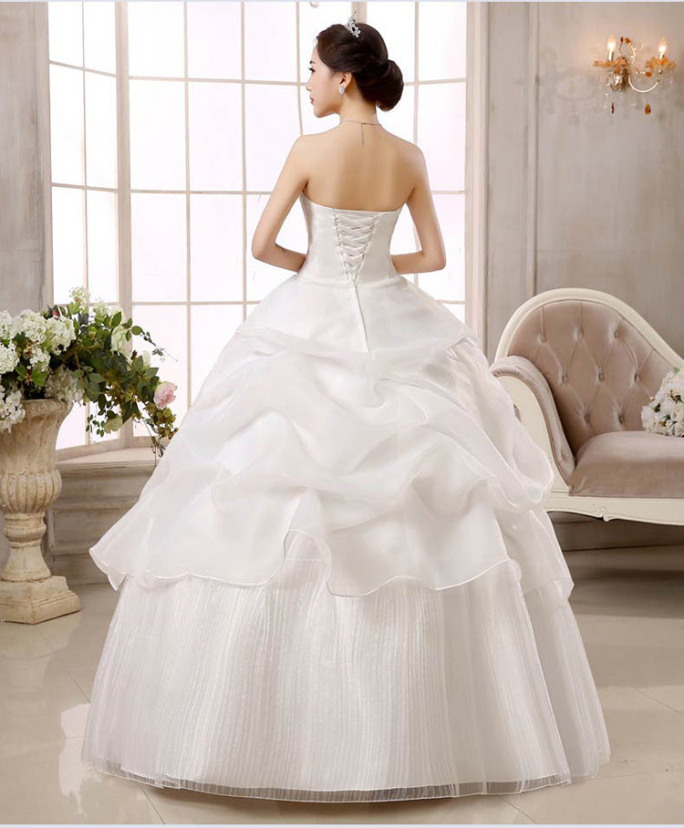 Spring Autumn Slim Lace Korean Wedding dress
