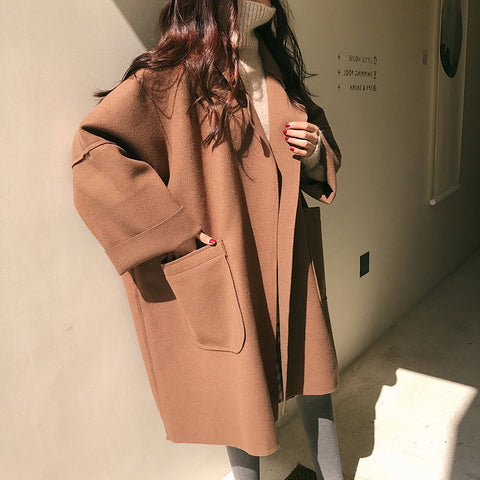 Chic Long Woolen Coat