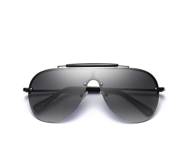 One-Piece Large Frame Aviator Sun Glasses
