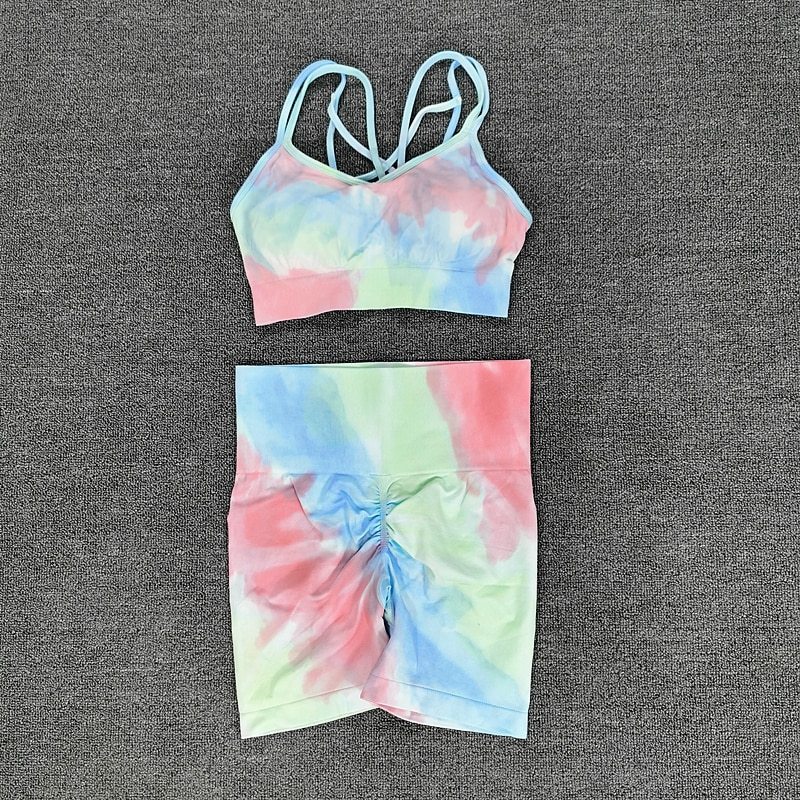 Seamless Sport & Fitness tops & shorts Sets