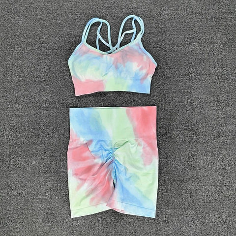 Seamless Sport & Fitness tops & shorts Sets