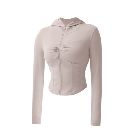 Spring And Autumn Women's Hooded Sports Jacket
