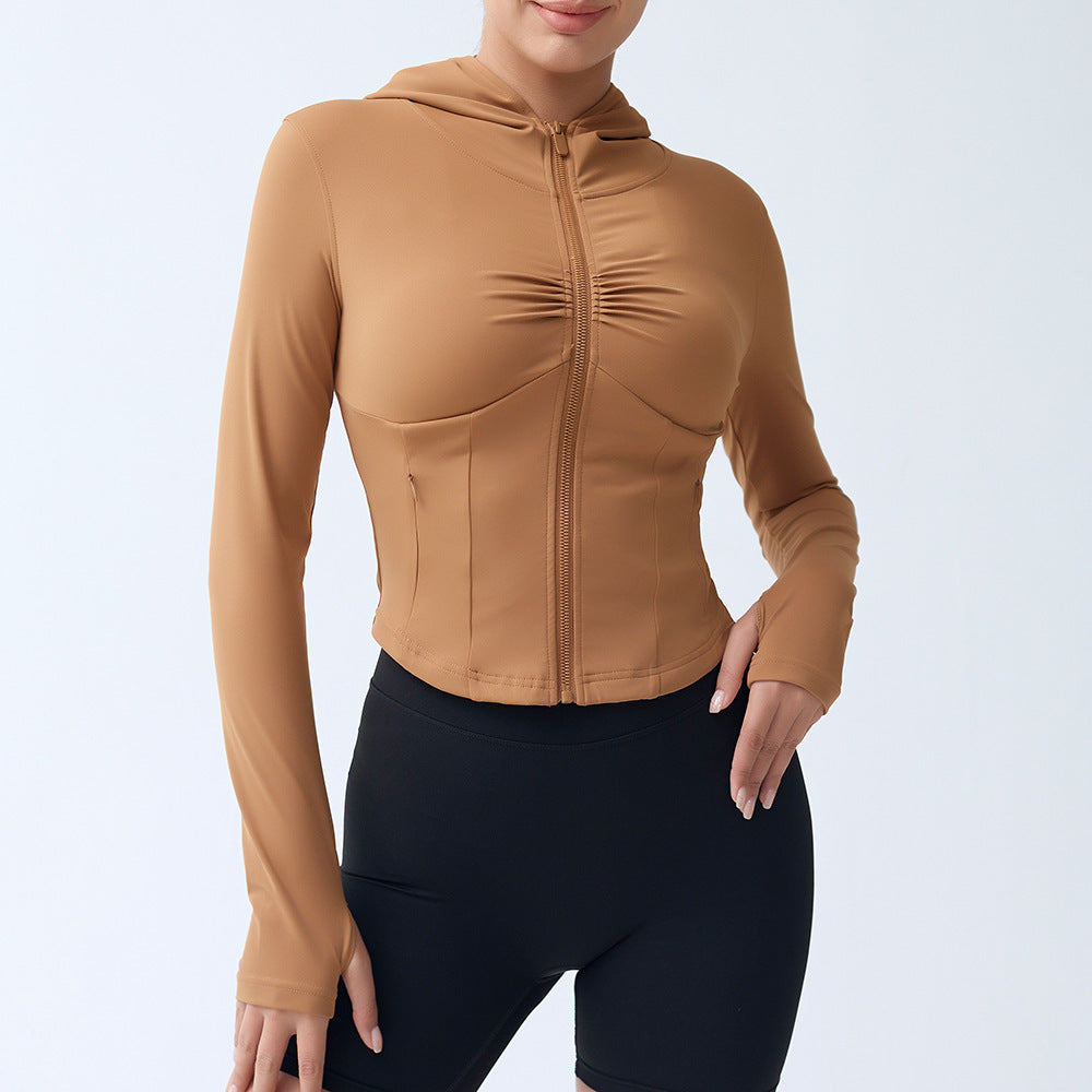 Spring And Autumn Women's Hooded Sports Jacket