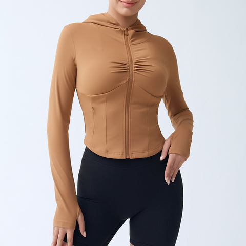 Spring And Autumn Women's Hooded Sports Jacket