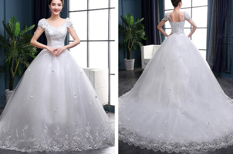 Long Tail Bridal Wedding Dress