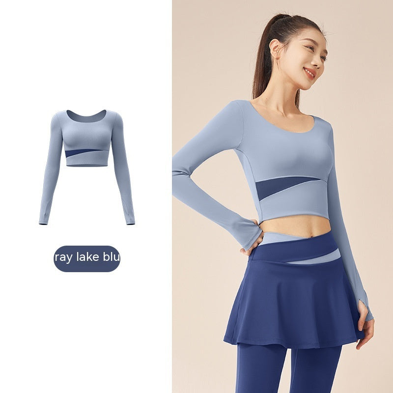 Slim Fit Nude Fast Drying Seamless Long Sleeve Active Sports Tops