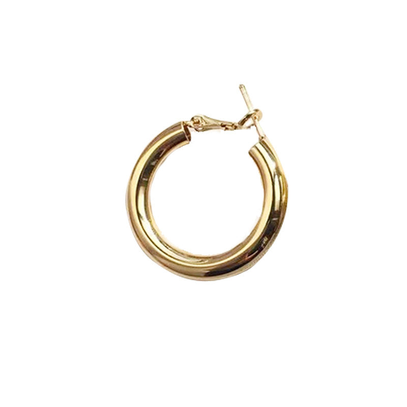 Simple European American Circle Earrings Alloy Glitter
