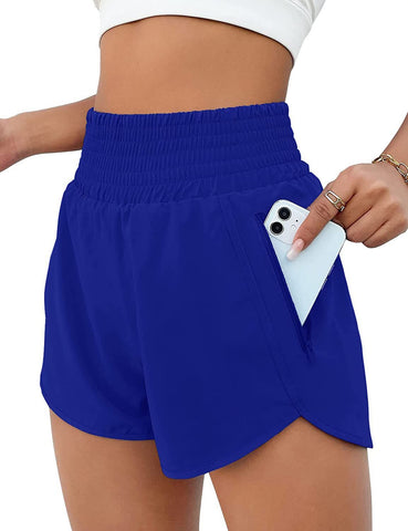 Women's Fashion High Top Sports Running Yoga Short Belt Lining